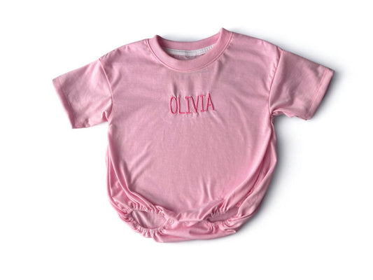 Personalized  Tee Bubble Romper