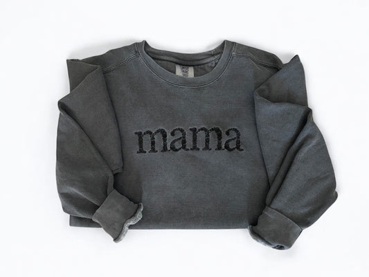 Mama Floral Embroidered Sweatshirt